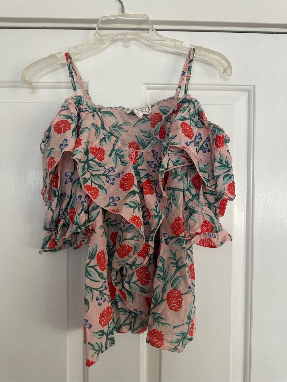 Love Riche Pink Floral Ruffle Camisole
